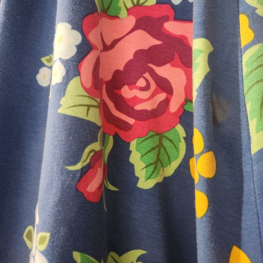 Matilda Jane Blue Floral Maxi Dress with Pink & Yellow Roses - Picture 5 of 5